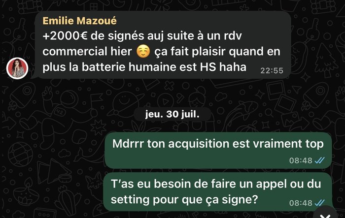 Témoignage client